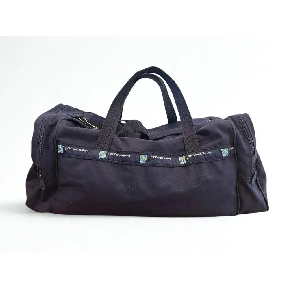 RBC Capital Markets Duffle Bag Navy Canvas Scarborough & Tweed Made USA Banker